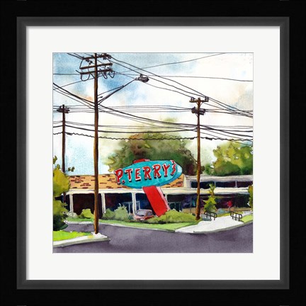 Framed Open Road Stops I Print