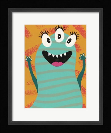 Framed Happy Creatures V Print