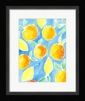 Framed Summer Citrus I Print