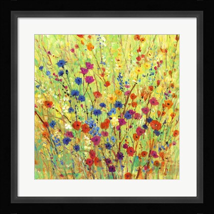 Framed Wildflower Patch I Print
