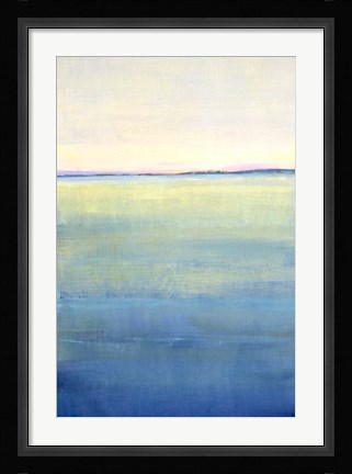 Framed Ocean Blue Horizon II Print