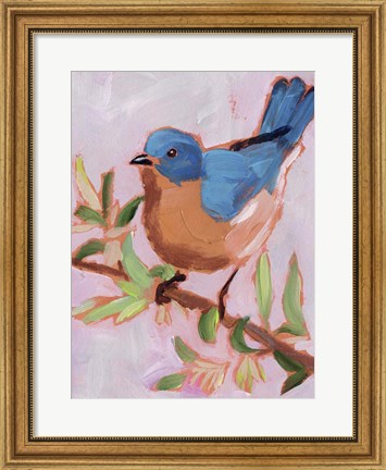Framed Painted Songbird I Print