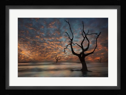 Framed Water &amp; Land V Print