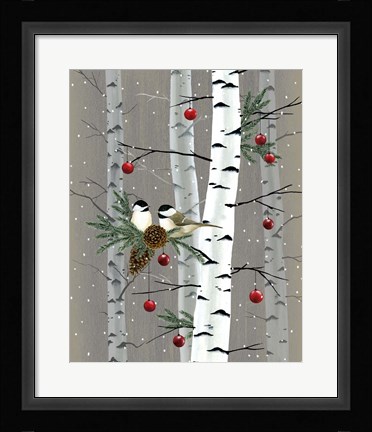 Framed Birch Birds II Print