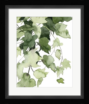 Framed Emerald Vines I Print