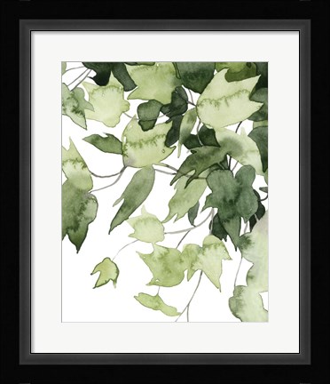 Framed Emerald Vines II Print