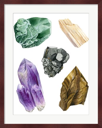 Framed Healing Crystals II Print