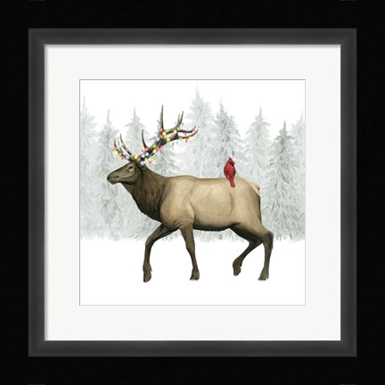 Framed Festive Forest I Print