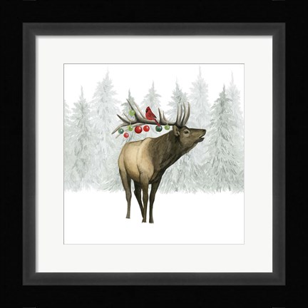 Framed Festive Forest II Print