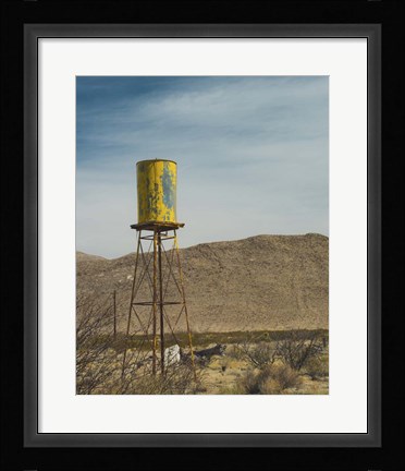 Framed Yellow Water Tower I Print