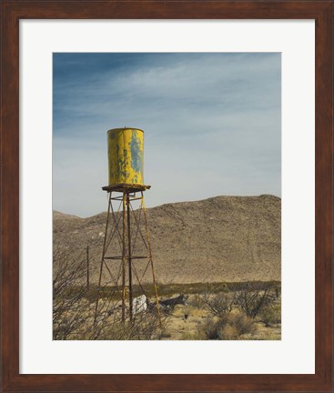 Framed Yellow Water Tower I Print