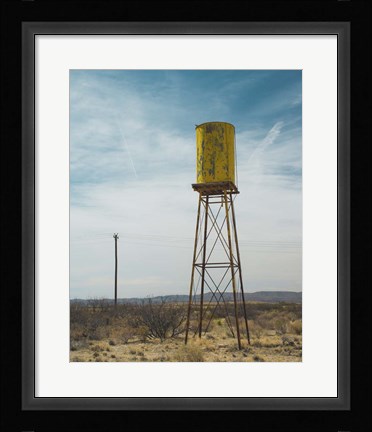 Framed Yellow Water Tower II Print