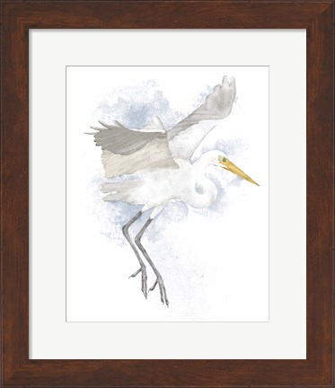 Framed Coastal Heron II Print