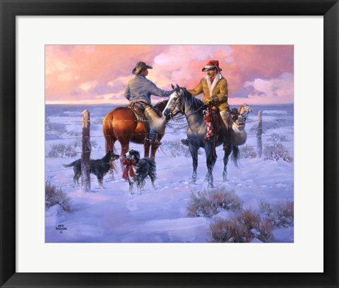 Framed Sharin' Christmas with the Neighbors Print