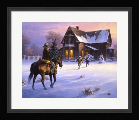 Framed Day Daddy Brought Home the Tree Print