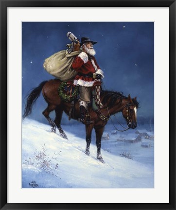 Framed Cowboy Christmas Print