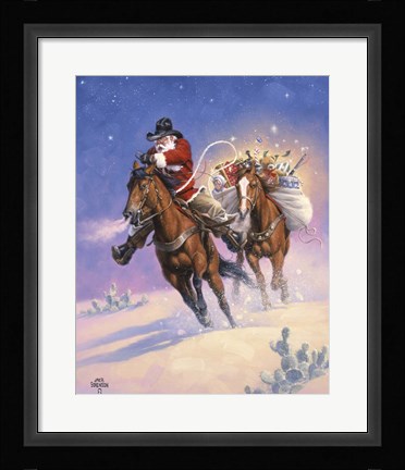 Framed Santa's Big Ride Print