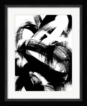 Framed Onyx Swipe I Print