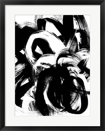 Framed Onyx Swipe IV Print