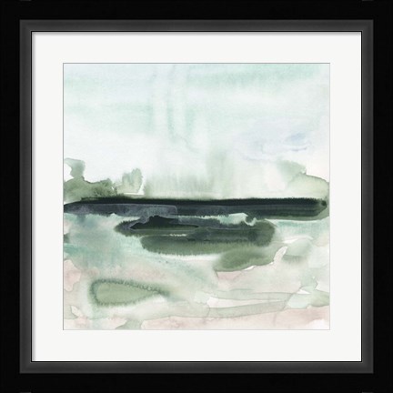 Framed Green Coast II Print