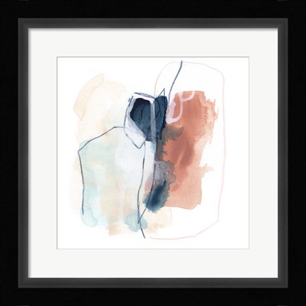 Framed Rose Round III Print