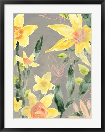 Framed Narcissus Fresco II Print