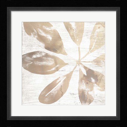 Framed Neutral Palm Fossil III Print