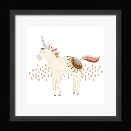 Framed Hipster Unicorns I Print