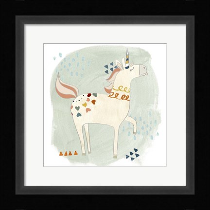 Framed Hipster Unicorns II Print