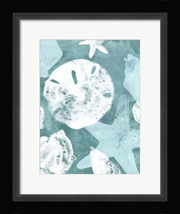 Framed Seabed Silhouettes I Print