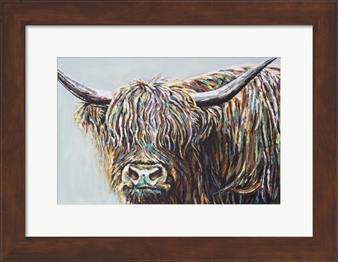 Framed Woolly Highland I Print
