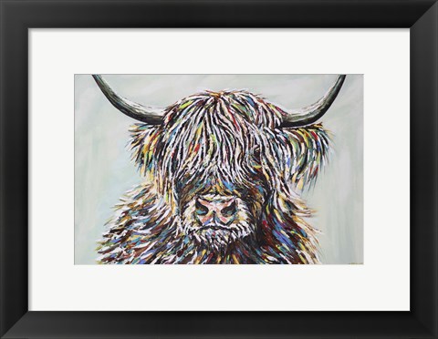 Framed Woolly Highland II Print
