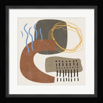 Framed Blue Stream I Print