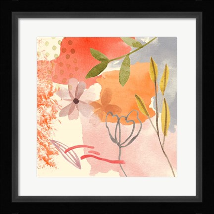 Framed Flower Shimmer I Print