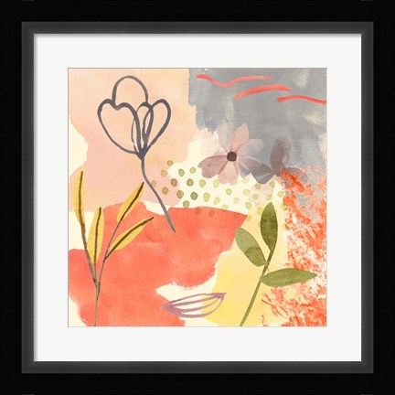 Framed Flower Shimmer III Print