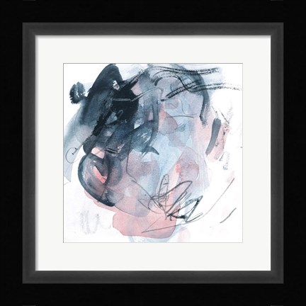 Framed Abstracted Blues IV Print