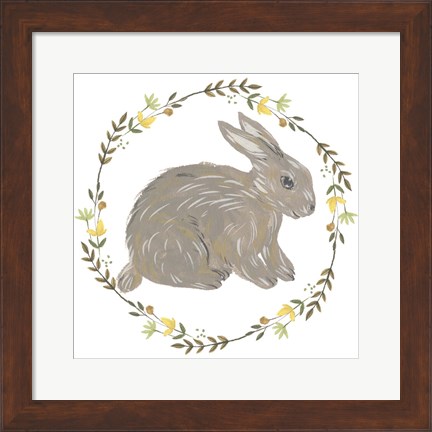 Framed Happy Bunny Day I Print