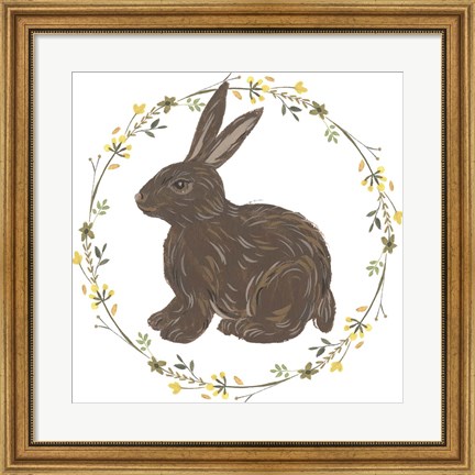 Framed Happy Bunny Day II Print