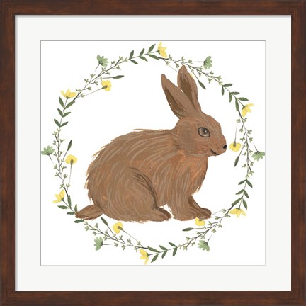 Framed Happy Bunny Day III Print