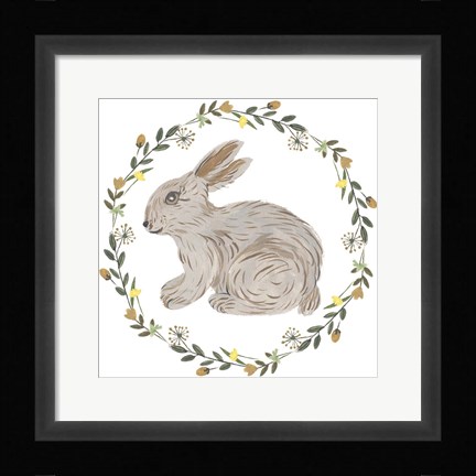 Framed Happy Bunny Day IV Print