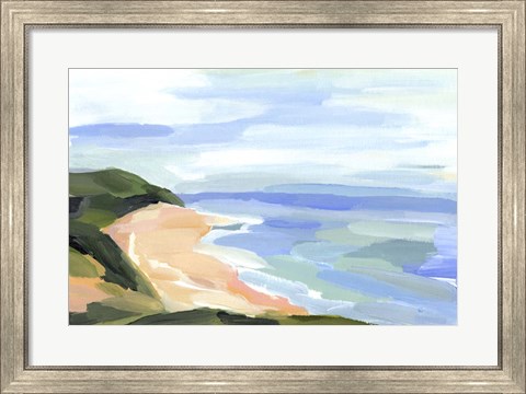 Framed Pastel Coastline II Print
