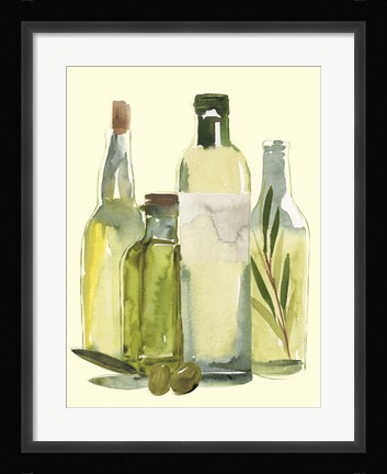 Framed Olive Oil Set I Print