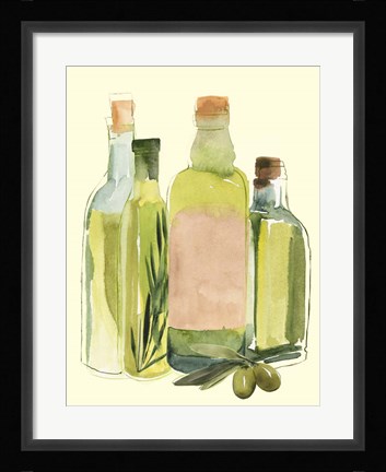 Framed Olive Oil Set II Print
