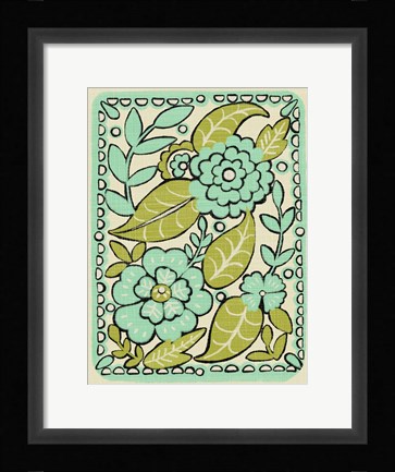 Framed Gouache Florals II Print