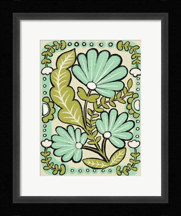 Framed Gouache Florals III Print