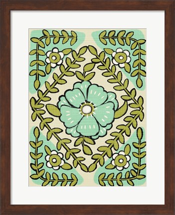 Framed Gouache Florals IV Print