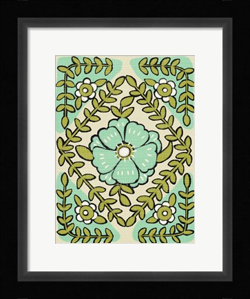 Framed Gouache Florals IV Print