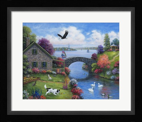 Framed Summer Inlet Print