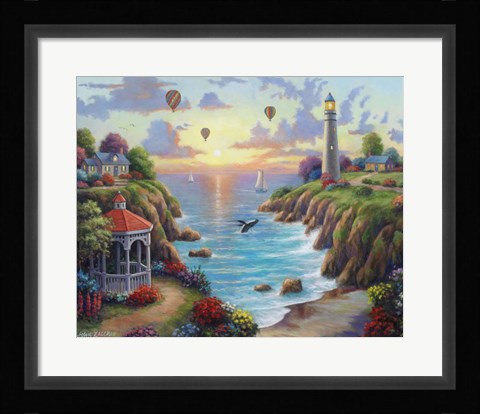 Framed Sunset over Paradise Cove Print