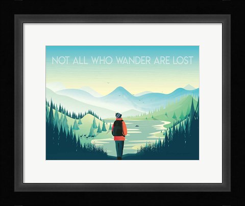 Framed Not All Who Wander Print